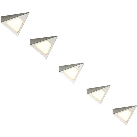 LED Lampes sous meuble à intensité variable 'Odia' en inox pour salon & salle à manger