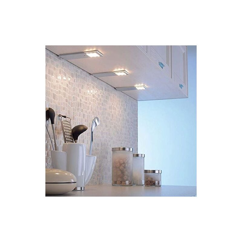 Réglette led en aluminium design set de 3 avec capteur plastique neuhaus 1121-95-3