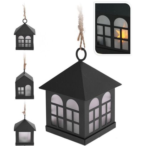 LED-Laterne 6x8cm Schwarz