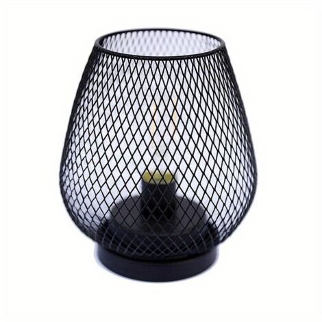 LED-Laterne im Eisenkäfig-Design, Schreibtischlampe, Nachtlicht, dekorative Leuchte für Zuhause, Terrasse, Metallkäfig-Tischlampe, kabellose Lampe, Nachttischlampe für Hochzeiten und Garten