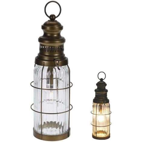 PERAGASHOP LED-Laterne im Vintage-Stil, 29 cm