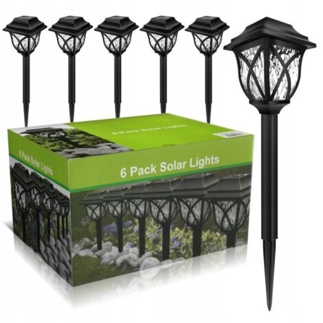 LED Laternen gestanzt Lampe Stehlampe Gartenbeleuchtung 6er Set 43cm