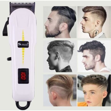 LED LCD Tondeuse à Cheveux Affichage Salon De Coiffure Tête D\'huile Clipper Rechargeable Adulte Enfant Tondeuse À Cheveux