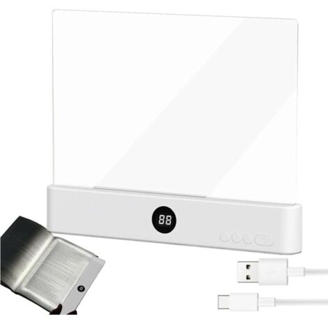LED lecture Book Light,Lumiere livre,Veilleuse Wedge Book,Livre de Poche,Panneau de Lampe de Lecture à LED pour Lire au Lit