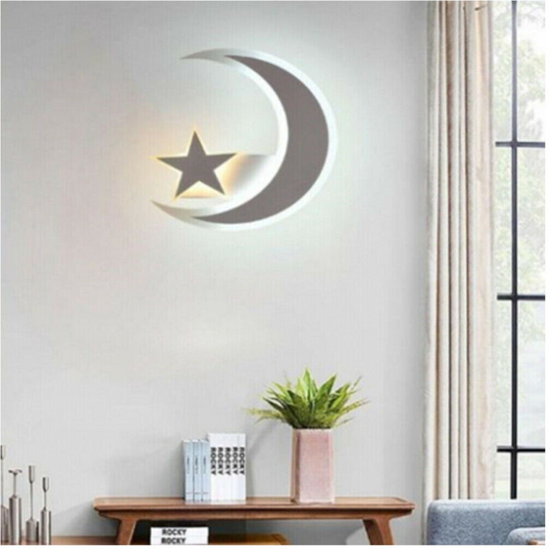 Trade Shop Traesio - Trade Shop - lampada by parete led luna und stella applique 11 watt luce room E47-CF -
