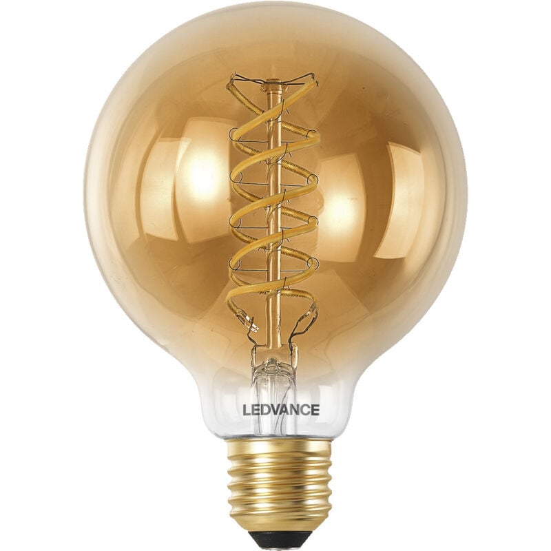 Ledvance - Ampoule led smart+ wifi, teinte dorée, 8W, 650lm, forme globe diamètre 80mm, culot E27, lumière blanche réglable (2200-5000K), dimmable,