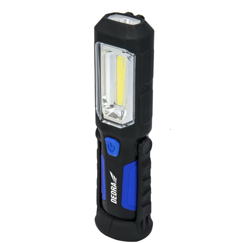 DEDRA wiederaufladbare COB-LED-Taschenlampe – stark, tragbar
