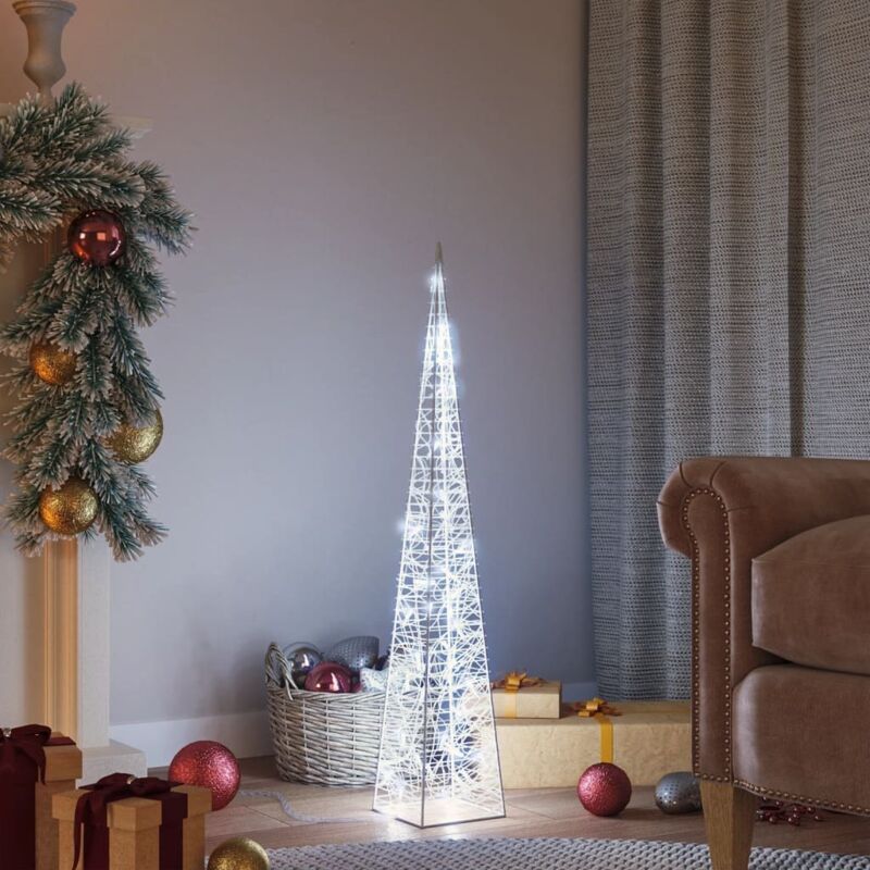 Led-leuchtkegel Acryl Deko Kaltweiß 90 Cm Vidaxl