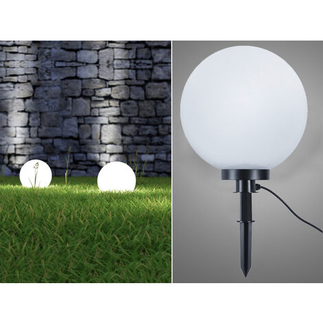 LED Leuchtkugel für den Garten mit Strom Weiß, 5m Kabel, Ø 40cm