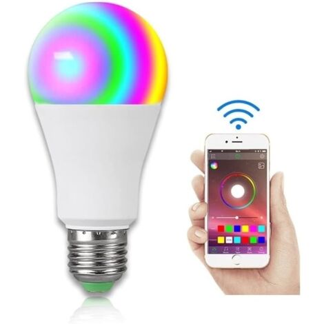 LED-Leuchtmittel, 15 W, intelligente LED-Glühbirne, E27, RGBW, Bluetooth, 85–265 V, 20 magische Farbmodi, Musiksteuerungsfunktion für Zuhause, Hotel, Bar