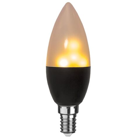 LED Leuchtmittel ,Flame', E14, schwarz, flackernd, 0,8-1,2W, 2lm, warmweiß