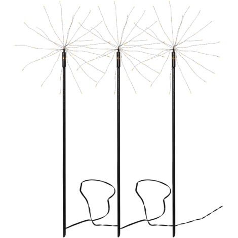LED Leuchtstäbe ,Firework', Outdoor Feuerwerk, Netzbetrieb, warmweiß, H 65cm, Ø 27cm