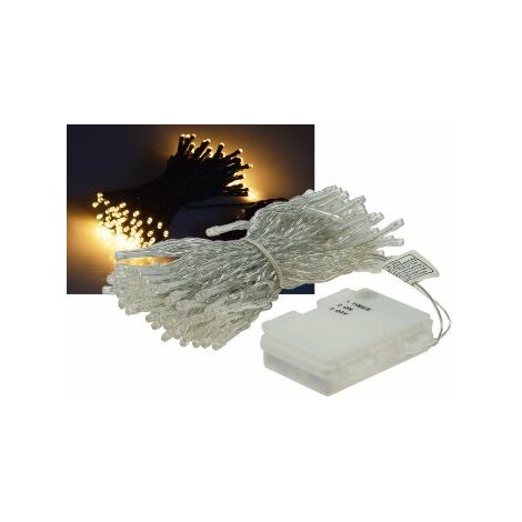 LED Lichterkette 10m, 100 LEDs, IP44, Warmweiß