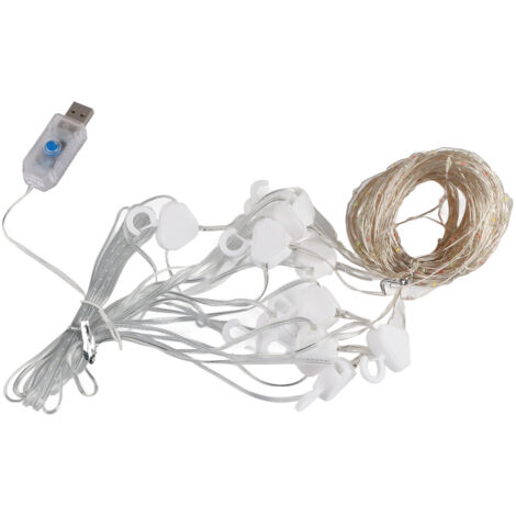 LED-Lichterkette, 300 Lichter, USB-Steuerung, 8 Modi, Kupferdrähte, 3 x 3 m, Innendekoration