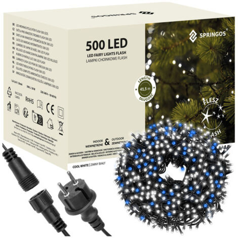 LED-Lichterkette 500  bunte Dioden 41,5 Stromversorgung für Außenbereich