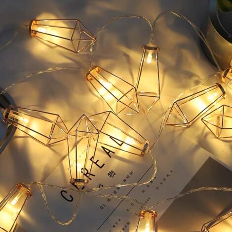 LED-Lichterkette, dekorative Lampe, geometrische Lichterkette, Gesamtlänge