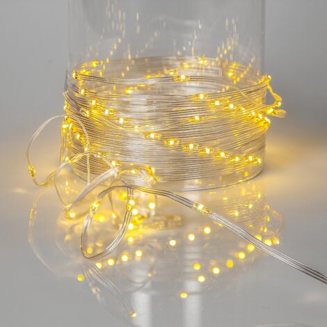 LED Lichterkette ,Dew Drop Micro, outdoor, warmweiß, 36m, transparent