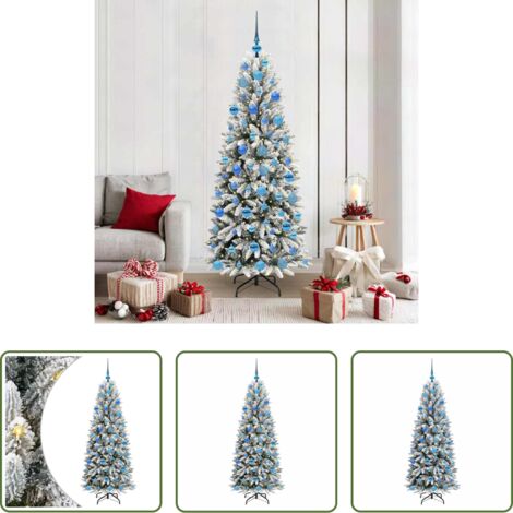 LED Lichterkette -  Künstlicher Weihnachtsbaum mit 300 LEDs mit Ständer Weiß 180 cm