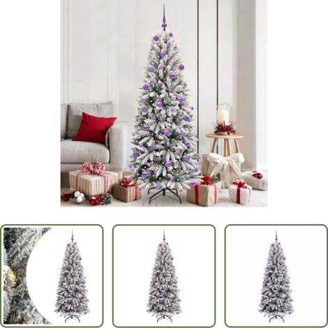 LED Lichterkette -  Künstlicher Weihnachtsbaum mit 300 LEDs mit Ständer Weiß 180 cm