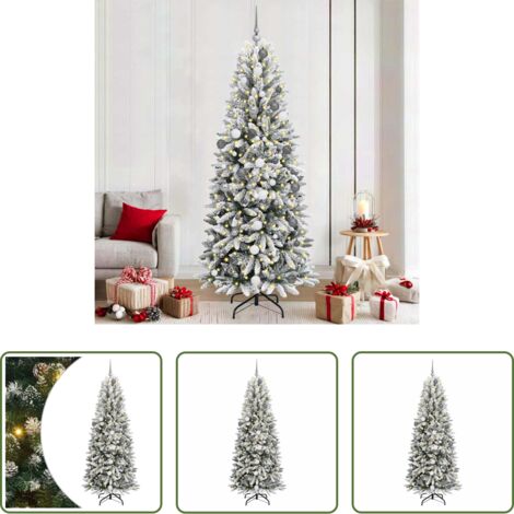 LED Lichterkette -  Künstlicher Weihnachtsbaum mit 300 LEDs mit Ständer Weiß 210 cm