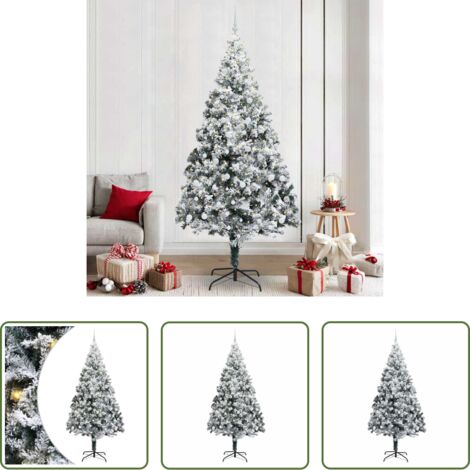 LED Lichterkette -  Künstlicher Weihnachtsbaum mit 300 LEDs mit Ständer Weiß 240 cm
