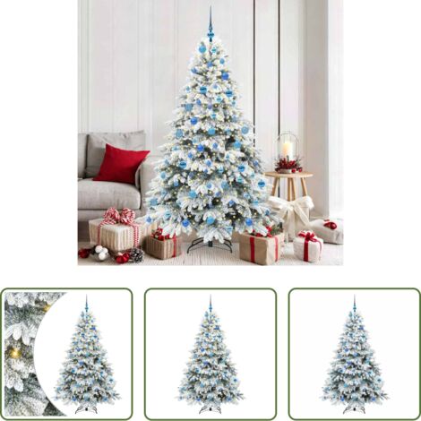LED-Lichterkette -  Künstlicher Weihnachtsbaum mit 300 LEDs Weiß 180 cm PE und PVC