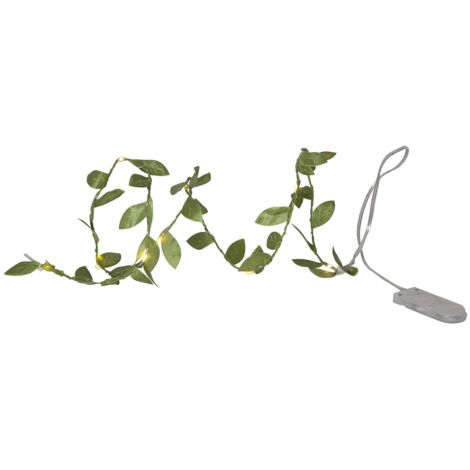 LED-Lichterkette 'Leaf', grüne Blätter, ca. 95x2cm