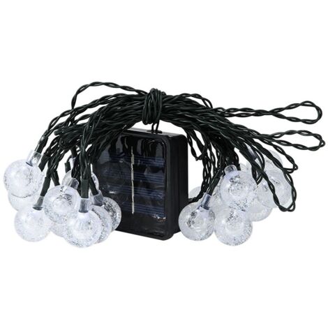 LED-Lichterkette, solarbetrieben, 6,5 m, IP55, warmweiß