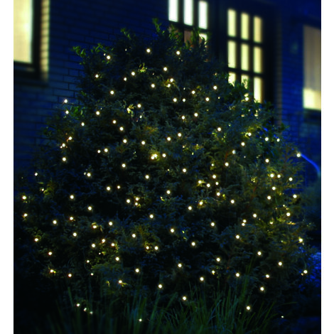 LED Lichternetz 2x2 m 160 LED Lichtnetz 2 x 2 m warmweiß innen außen