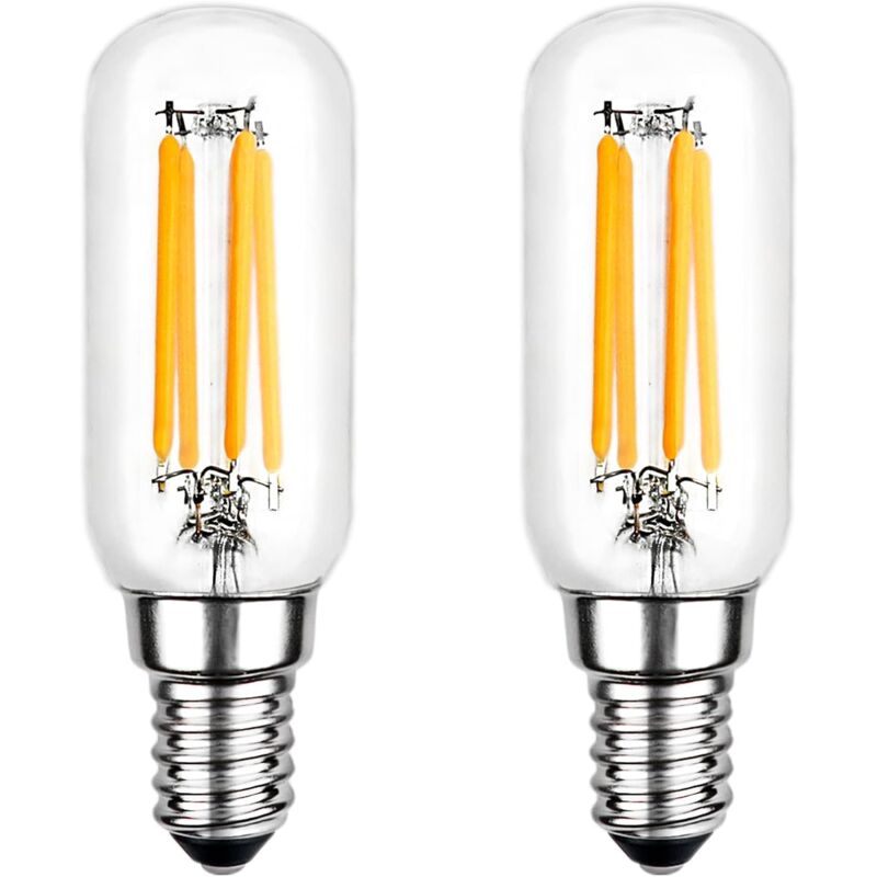 LED light bulb, T25 E14 4W cold white 6000K, 400LM, LED tube light bulb for hood, not dimmable, set of 2 [energy class A+]