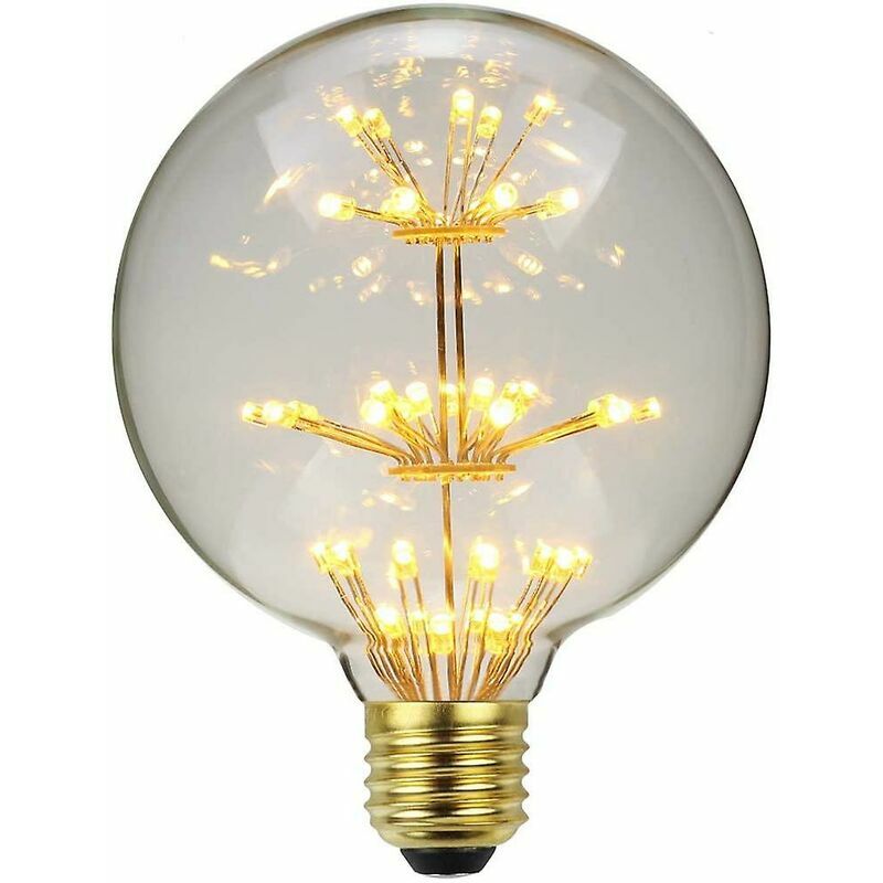 Led Light Bulb Vintage Bulb Rgb Firework Edison Light Bulb G95 3W 220V E27 Decorative Light Bulb