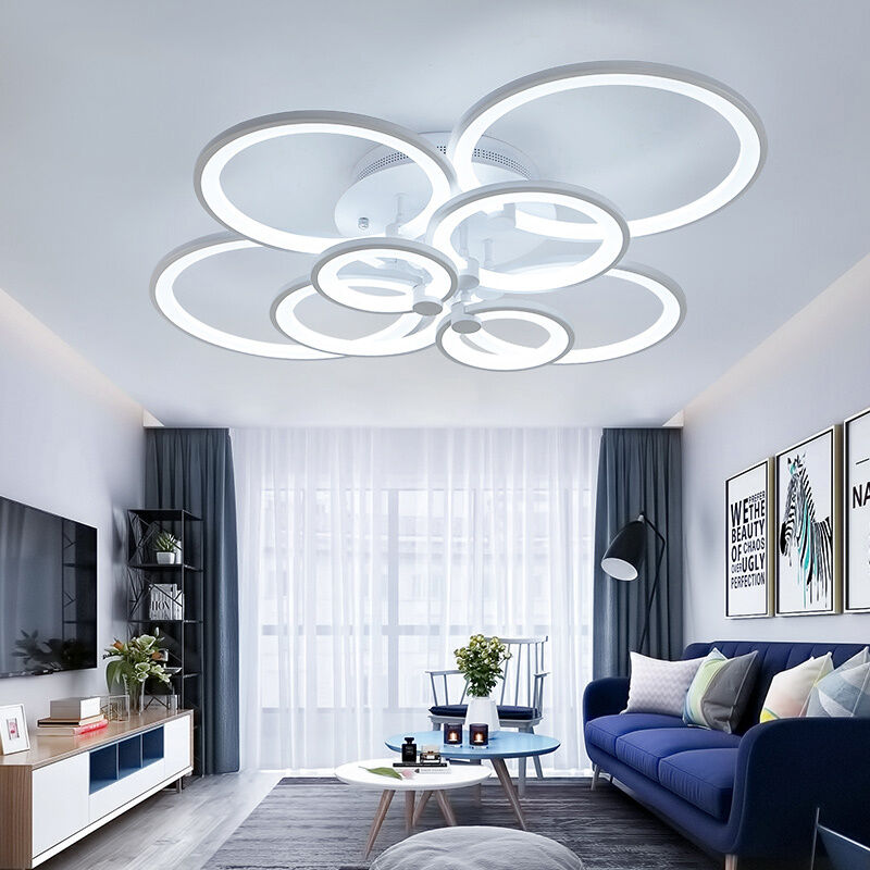 Led Light Ceiling Lights Cool White Chandelier Lamp, 8 Head