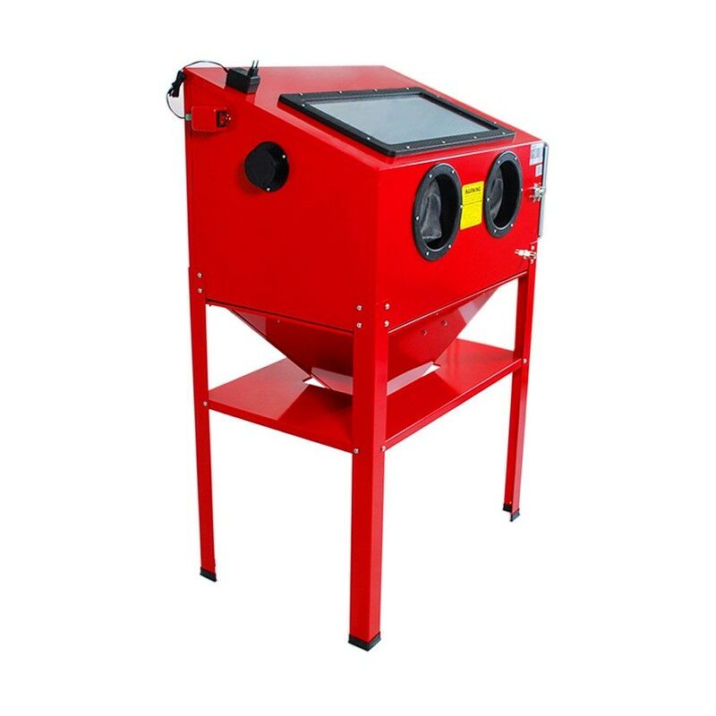 Led Light Sandblaster Bead Sand Grit Sandblasting Blast Cabinet