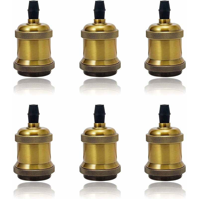 Support de Lampe E27 en Céramique pour Ampoules Vintage - Adaptateur Rétro Edison - Lot de 6