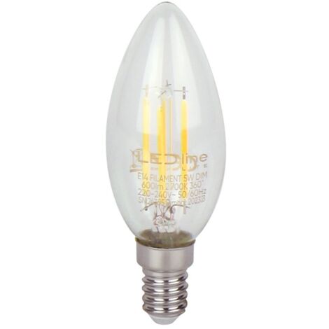 LED line LITE LED-Glühbirne E14 5W 2700K 600lm 220-240V FILAMENT C35 CANDLE DIMMBAR
