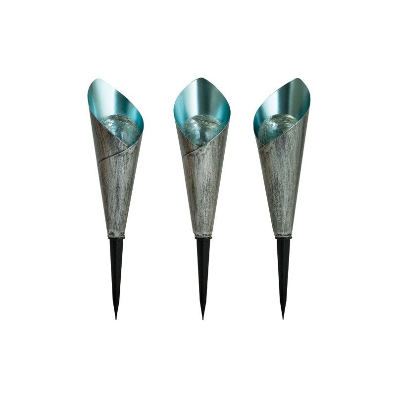 Borne solaire design finition métal craquelé et verre x3 - Ezsolar