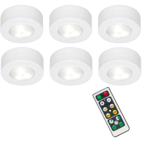 LED Luce per armadio Interruttore a pulsante Telecomando Dimmerabile W bianco Plastica Briloner