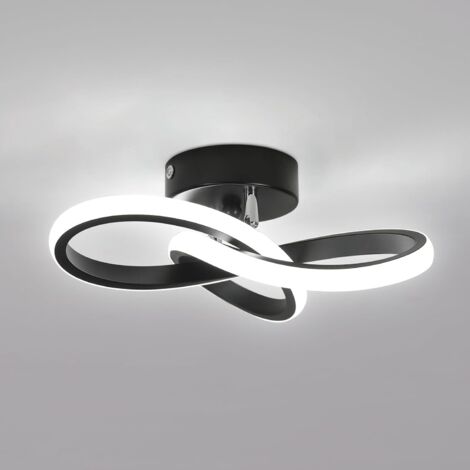 LED lumière blanche, 20W Luminaire Plafonnier LED Courbé Design, Plafonnier Couloir pour Luminaires Intérieur Salon Chambre Cuisine,φ26cm