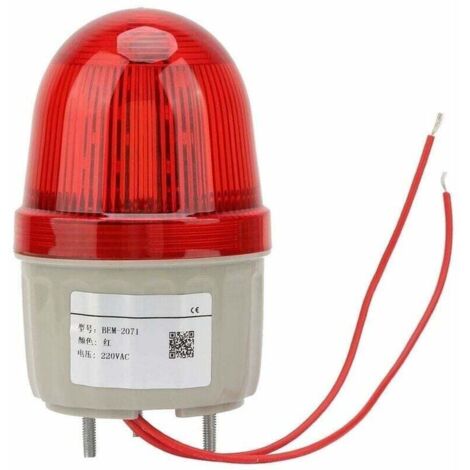 LED Lumière de Signal Stroboscopique 220V AC/3W, LED Clignotant Phare Lampe d\'Avertissement de Alarme Lumière, Boulon de Fixé, Diamètre 75mm