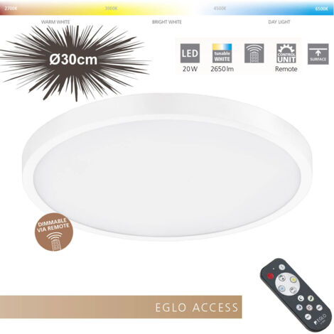 LED luminaire accès fueva-A en blanc Ø30cm H: 3cm