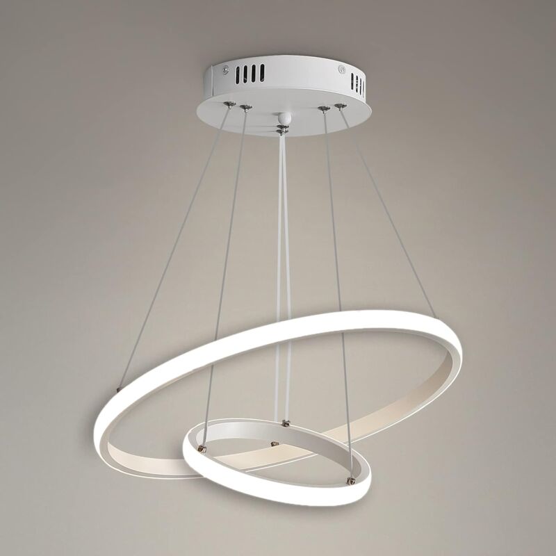 Suspension Luminaire led, Lustre circulaire moderne, suspension blanc 4000K, Lampe de Plafond éclairage intérieur de la chambre à coucher du salon