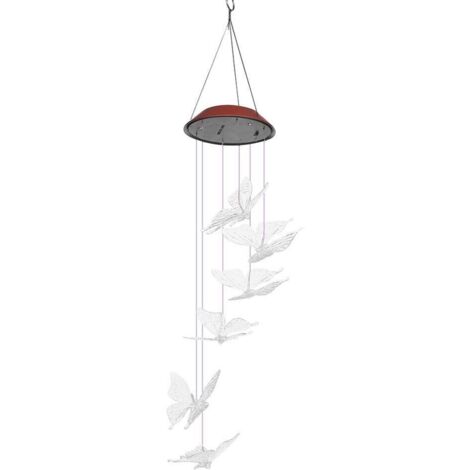 LED Lustre décoratif Solaire Solaire carillons éoliens(Transparent)