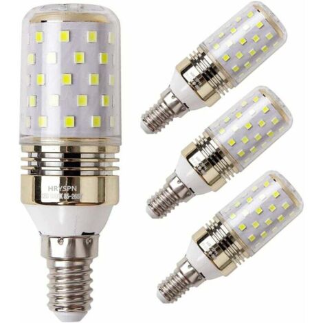 LED-Maiskolbenlampe E14 12W Kerzenform, entspricht 100W, 1100LM, Kaltweiß 6000K LED-Dekorationsleuchterlampen, nicht dimmbar (4er-Pack) [Energieklasse A++]