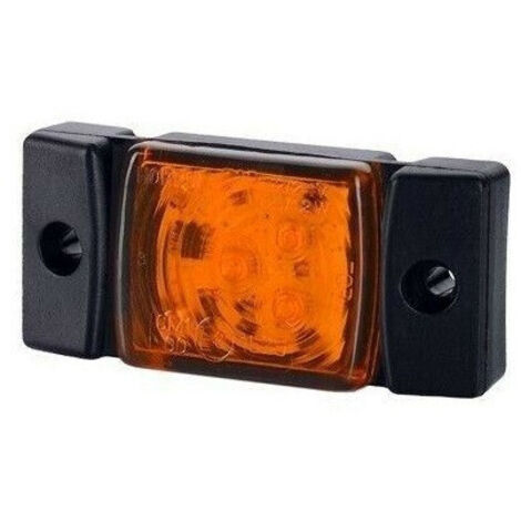LED Светодиоден Габарит, Маркер, Токос, Жълт, Оранжев, Е-Mark, 3 LED, 12V-24V, 7.3 см