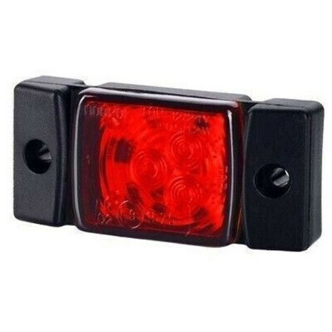 LED Светодиоден Габарит, Маркер, Токос, Червен, Е-Mark, 3 LED, 12V-24V, 7.3 см
