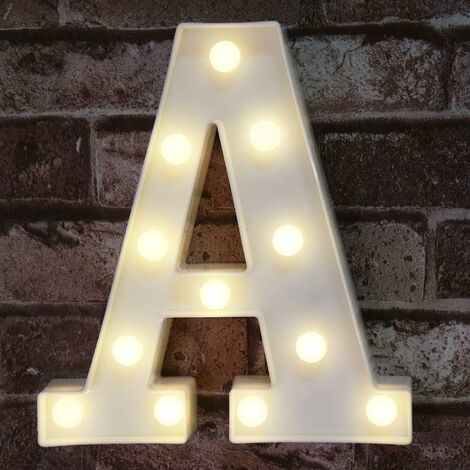 LED Marquee Letter Lights Sign, Lighting Alphabet Letter for Home Party Wedding Decoration A