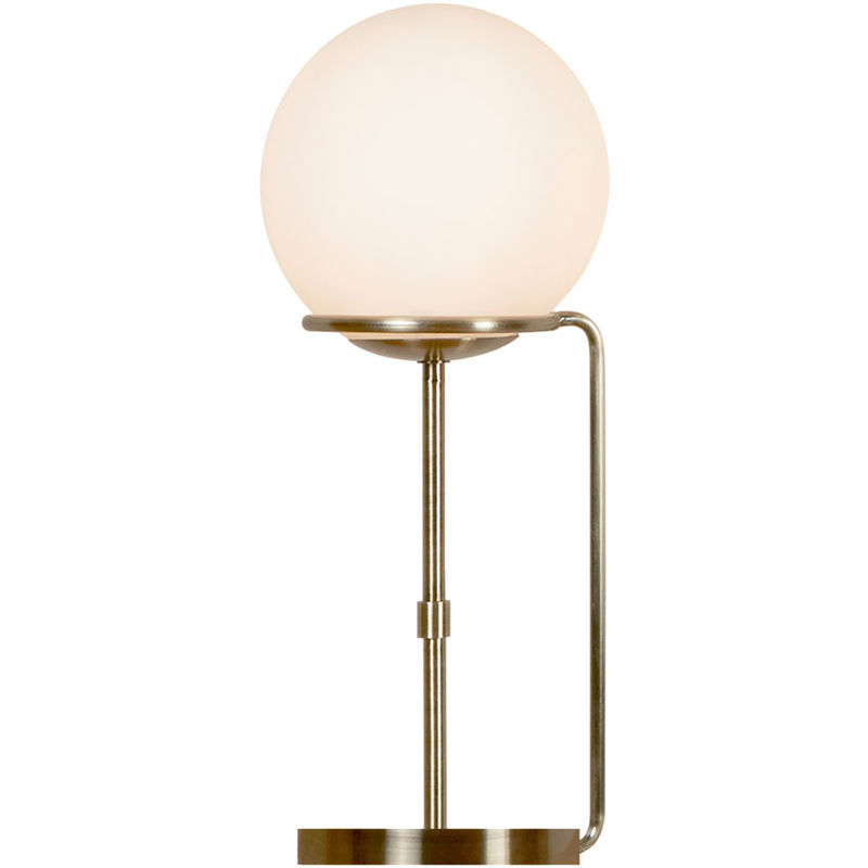 Tisch Leuchte Steh Lampe Lese Strahler Messing antik Glas Kugel im Set inklusive LED Leuchtmittel