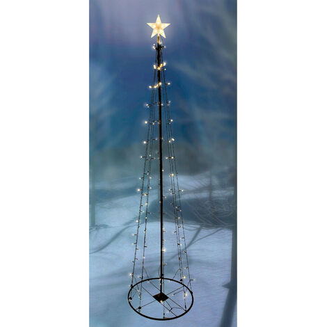 MOJAWO LED Metall Weihnachtsbaum 240 cm Außen 8 Funktionen-MLK060W-8