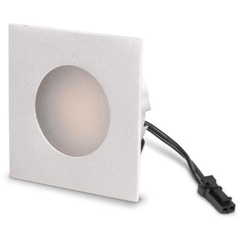 LED Mini Einbauspot eckig 1.2W 12V 4000K IP20 Ausschnitt Ø32mm