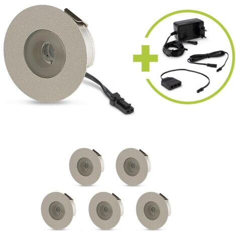 LED Mini Einbauspot rund 1.2W 12V IP20 Ø36mm - Lichtfarbe: Neutralweiß 4000K - Anzahl: 6x
